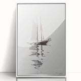 Realism Art Prints - Two-Masted Schooner by Winslow Homer Coastal Art