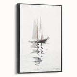 Realism Art Prints - Two-Masted Schooner by Winslow Homer Coastal Art