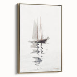 Realism Art Prints - Two-Masted Schooner by Winslow Homer Coastal Art
