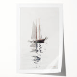 Realism Art Prints - Two-Masted Schooner by Winslow Homer Coastal Art