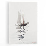Realism Art Prints - Two-Masted Schooner by Winslow Homer Coastal Art