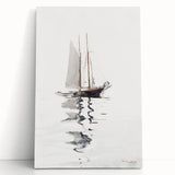 Realism Art Prints - Two-Masted Schooner by Winslow Homer Coastal Art