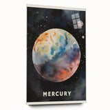 ABC Alphabet Canvas Art - Mercury Planet Space Poster