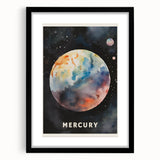 ABC Alphabet Canvas Art - Mercury Planet Space Poster