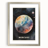 ABC Alphabet Canvas Art - Mercury Planet Space Poster