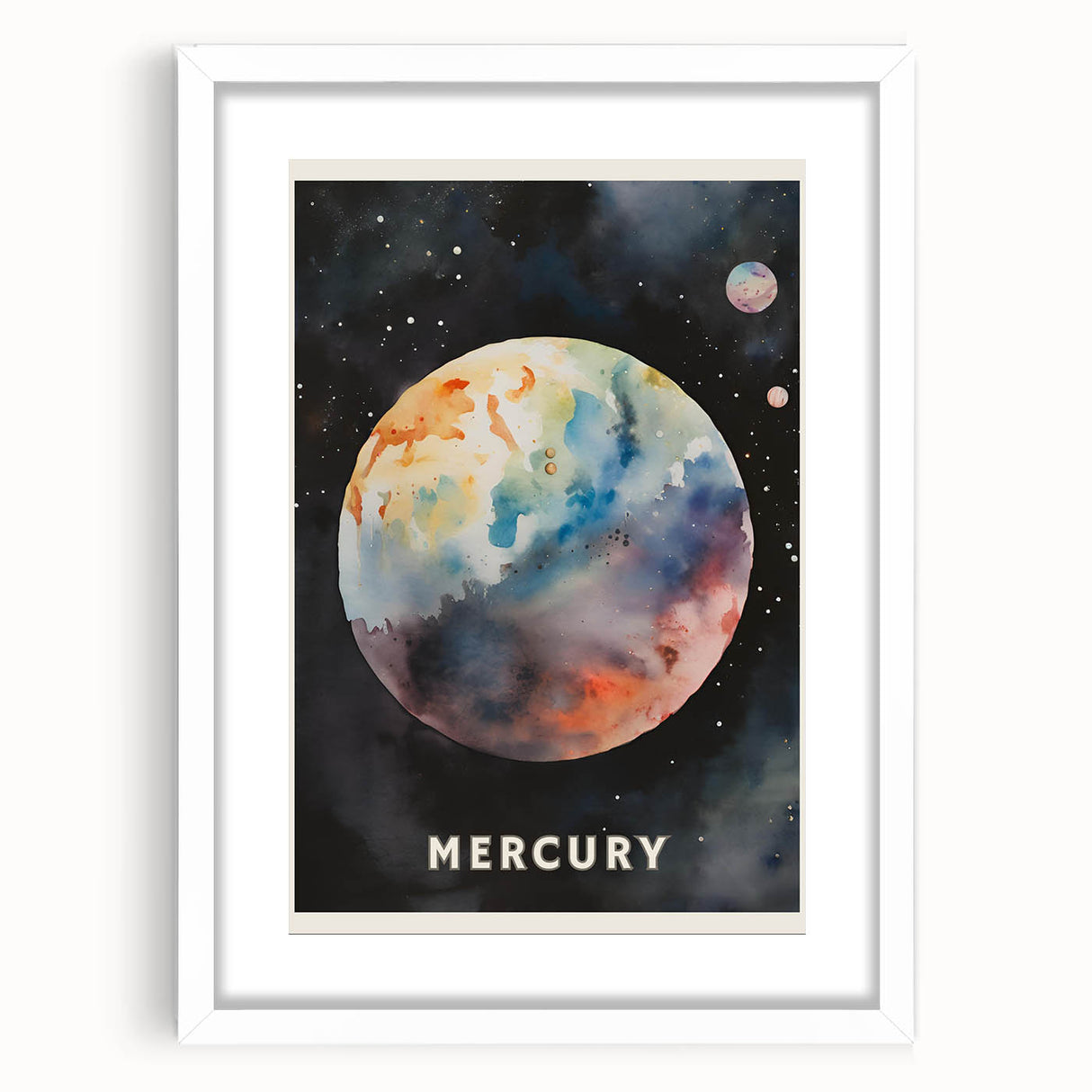 ABC Alphabet Canvas Art - Mercury Planet Space Poster
