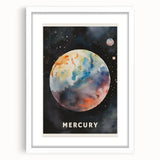 ABC Alphabet Canvas Art - Mercury Planet Space Poster