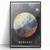 ABC Alphabet Canvas Art - Mercury Planet Space Poster