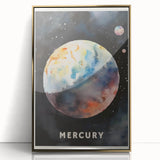 ABC Alphabet Canvas Art - Mercury Planet Space Poster