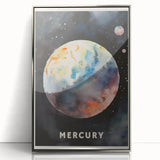 ABC Alphabet Canvas Art - Mercury Planet Space Poster