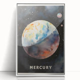 ABC Alphabet Canvas Art - Mercury Planet Space Poster
