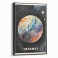 ABC Alphabet Canvas Art - Mercury Planet Space Poster