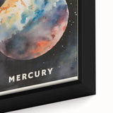 ABC Alphabet Canvas Art - Mercury Planet Space Poster