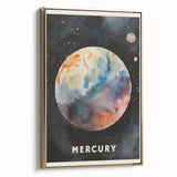 ABC Alphabet Canvas Art - Mercury Planet Space Poster