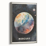ABC Alphabet Canvas Art - Mercury Planet Space Poster
