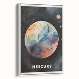 ABC Alphabet Canvas Art - Mercury Planet Space Poster