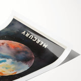 ABC Alphabet Canvas Art - Mercury Planet Space Poster