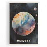 ABC Alphabet Canvas Art - Mercury Planet Space Poster