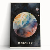 ABC Alphabet Canvas Art - Mercury Planet Space Poster