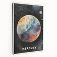 ABC Alphabet Canvas Art - Mercury Planet Space Poster