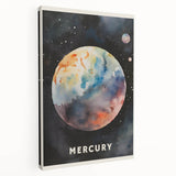 ABC Alphabet Canvas Art - Mercury Planet Space Poster