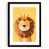 King Lion Nursery Wall Art - Baby Room & Kids Room Decor
