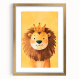 King Lion Nursery Wall Art - Baby Room & Kids Room Decor