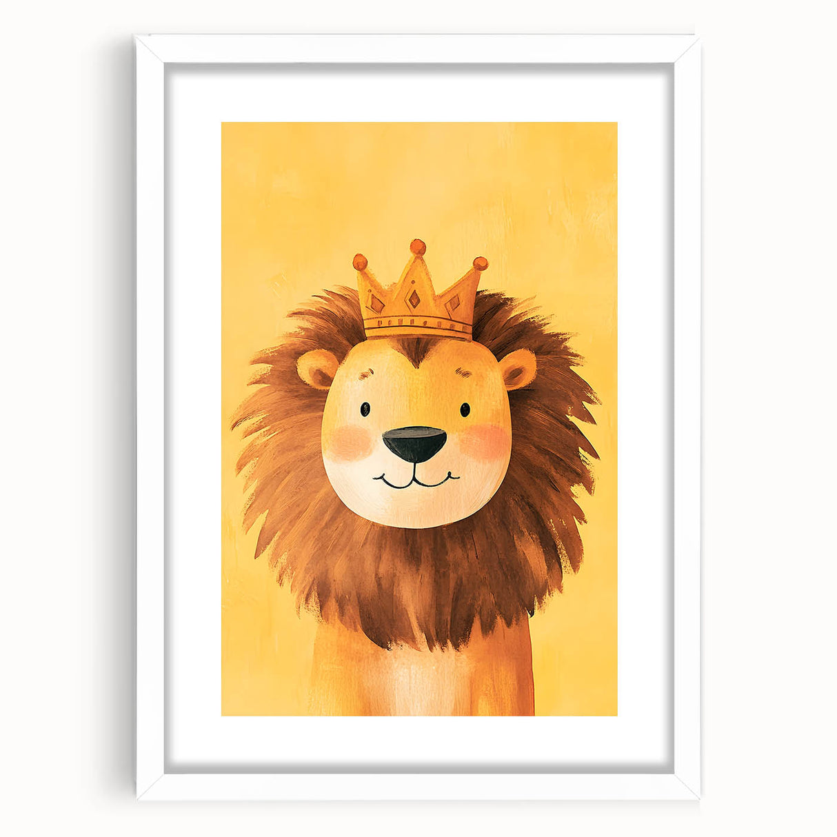 King Lion Nursery Wall Art - Baby Room & Kids Room Decor