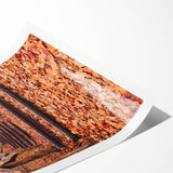 Extra large wall art featuring line art flowers in muted autumn hues on a rolled canvas, ideal for large living room decor.