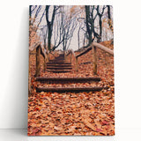 Large black and white stretched canvas depicting a minimalist fall tree, ideal for kitchen wall art or bedroom ambiance.