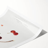Romanticism Art - Cherry Botanical Illustration - Classic Fruit Print