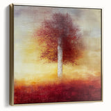 Golden Tree Wall Art – Warm Sunset Dining Room Canvas
