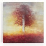 Golden Tree Wall Art – Warm Sunset Dining Room Canvas