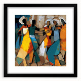 Abstract Figurative Living Room Wall Art – Modern Canvas Print