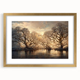 Abstract floral wall art framed in gold, showcasing vibrant colors and intricate patterns, ideal for modern home decor, enhancing any living space's aesthetic.