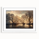 Abstract floral wall art framed in white with a mat, showcasing vibrant colors and intricate designs, perfect for modern home decor and interior enhancement.