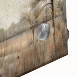 Close-up of vibrant abstract landscape wall art on acrylic glass, showcasing bold colors and intricate details, perfect for modern home decor.