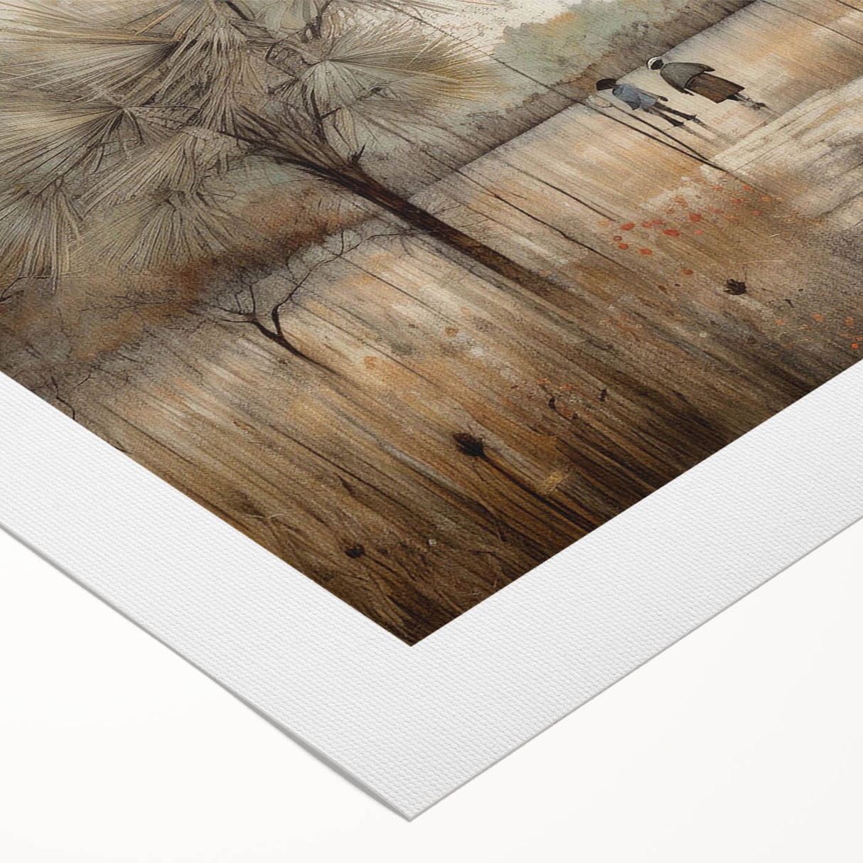 Abstract landscape wall art on rolled canvas, showcasing vibrant colors and fluid shapes, perfect for modern home decor. Packaged securely in a cardboard tube.