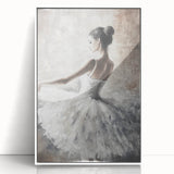 Framed acrylic artwork featuring an abstract figurative design with vibrant colors and modern aesthetics, showcased in a sleek white frame, ideal for contemporary home decor.