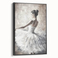 Framed abstract figurative canvas art showcasing a modern design with a black frame, perfect for contemporary home decor, adding elegance and sophistication to any room.