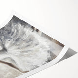 Abstract figurative rolled print showcasing vibrant colors and dynamic shapes, elegantly packaged in a protective cardboard tube, ideal for home decor enhancement.