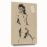 Egon Schiele's Male Nude - Expressionist Self-Portrait Wall Art