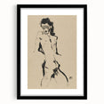 Egon Schiele's Male Nude - Expressionist Self-Portrait Wall Art