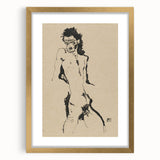 Egon Schiele's Male Nude - Expressionist Self-Portrait Wall Art