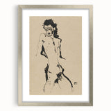Egon Schiele's Male Nude - Expressionist Self-Portrait Wall Art