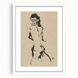 Egon Schiele's Male Nude - Expressionist Self-Portrait Wall Art