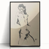 Egon Schiele's Male Nude - Expressionist Self-Portrait Wall Art