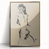Egon Schiele's Male Nude - Expressionist Self-Portrait Wall Art