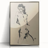 Egon Schiele's Male Nude - Expressionist Self-Portrait Wall Art