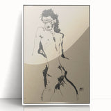 Egon Schiele's Male Nude - Expressionist Self-Portrait Wall Art